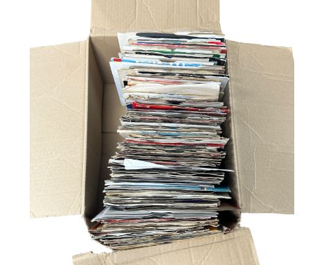 Box of Vinyl Singles From 1960's - 1980's. Various Genres and Artists including Rolling Stones, Madness, Earth Wind &amp; Fir