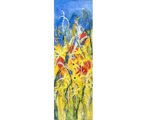 Clare Hooper (British, Contemporary),Energy, Limited edition giclee canvas print, Signed label to reverse, 120cm x 40cm.