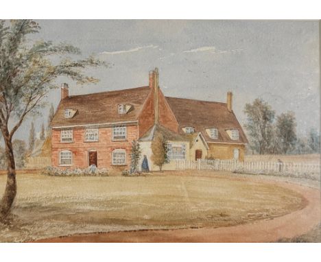 E. Field (British, 19th Century),Potto Brown’s House at Houghton, 1861,Watercolour on paper,Signed and dated to lower right,F