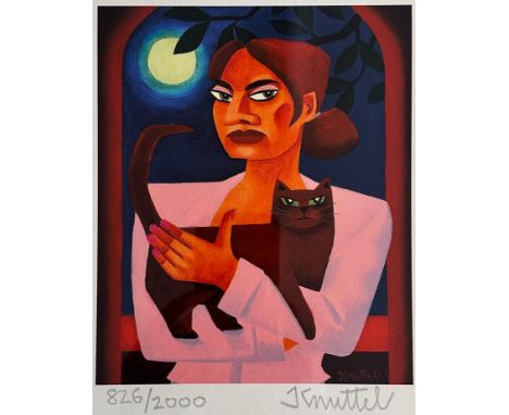 Graham Knuttel (Irish, 1954-2023),Full Cat Moon, Archival pigment limited print, 826/2000, Signed and numbered in pencil, Fra