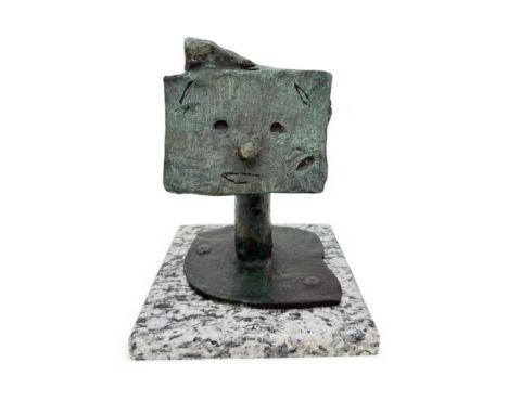 After Pablo Picasso (Spanish, 1881-1973), Block Head,Bronze limited edition sculpture, Signed and numbered 10/30, On marble b
