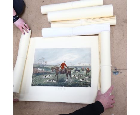 T Walsh, 27 various Antique prints, hunting scenes 