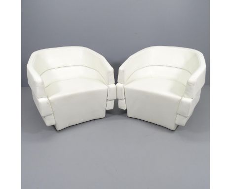 Patricia Urquiola, for Moroso, Italy, a pair of Rift (full-size) armchairs in leather with maker’s label, current RRP in leat