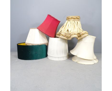 Eight various lamp shades 
