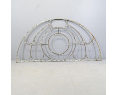 A Georgian brass frame for a Fan Light. 127x64cm 