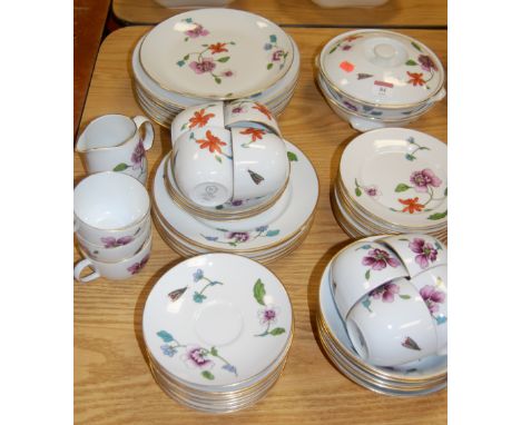 A Royal Worcester Astley pattern part tea and dinner service