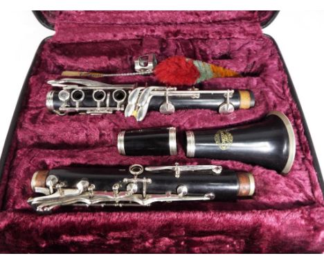 A Corton by Amati clarinet in faux leather carry case