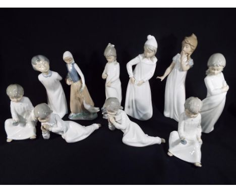 Nao - ten Nao by Lladro figurines. Estimate £40 - £60