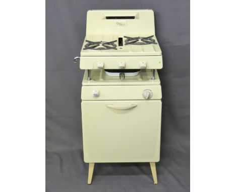 NEW WORLD CADET CREAM ENAMEL GAS COOKER, 102cms height, 45cms width, 44cms depth