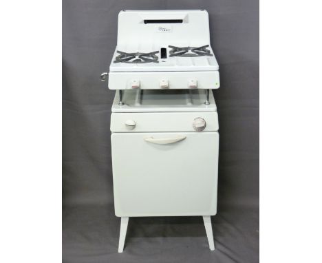 NEW WORLD CADET WHITE ENAMEL GAS COOKER, 105cms height, 45cms width, 44cms depth