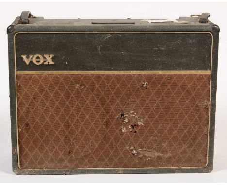 A Vox AC30 guitar Amplifier, Serial No. 70737N, made by Jennings Musical Industries Ltd., original Vox, blue 12in. speakers.