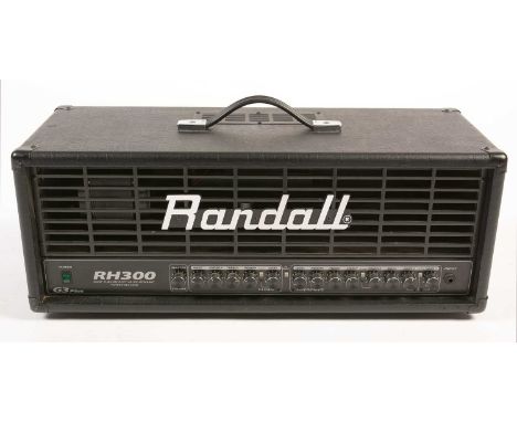 A Randall RH300 G3+ Amplifier, with bass, middle/treble reverse, sweep game 1 and 2 controls, single input, foot-switchable w