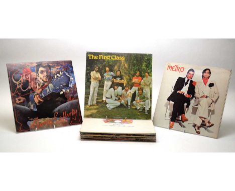 Twelve mixed LPs, artists to include: The First Class; Gerry Rafferty; Queen; Metro; Sherbet; Blue; Mr. Big; Stevie Wonder; a