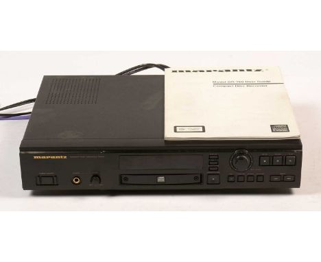 A Marantz Model DR-700 compact disc recorder, with original instruction manual.