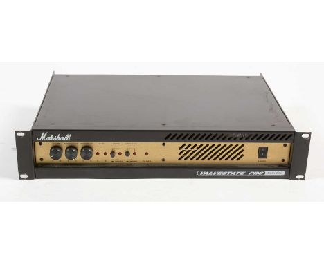 A Marshall Valvestate Pro 120-120 power Amplifier for a rack-mounted system, with volume resonance presence model and dimensi
