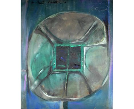 K GALONTELLA; oil on canvas, abstract study, signed, inscribed 'For Frank' and dated 1963, 119 x 96cm, framed. (D)Additional 