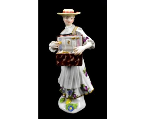 MEISSEN; a mid-18th century figure of the Trinket Seller modelled by P. Reinicke circa 1745-48, height 16.5cm.Provenance: fro