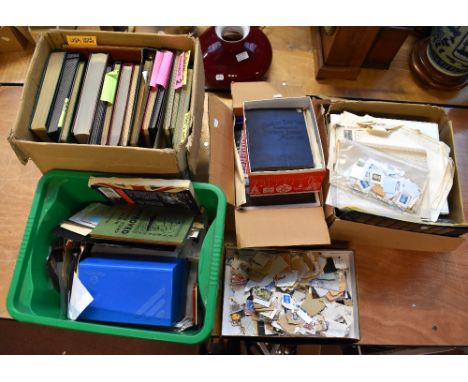 WORLD; in boxes with various album including Commonwealth omnibus issues from 1935 Jubilees, GB inc, First Day Covers, etc.