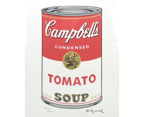 AMENDED AFTER ANDY WARHOL (1928-1987); a limited edition lithograph print, 'Tomato Soup, From Campbell's Soup I', 1712/3000, 