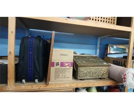 A shelf of assorted 