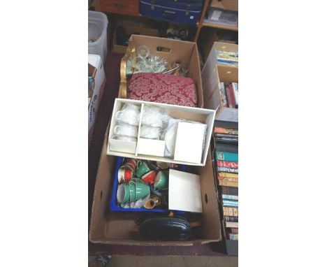 Two boxes, including a Noritake tea set etc.