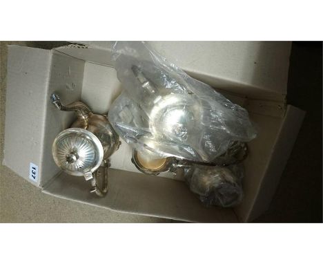 A plated tea service
