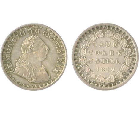 Great Britain. George III (1760-1820). Bank of England issue. 3 Shillings, 1812. Laureate, draped and cuirassed bust r., rev.