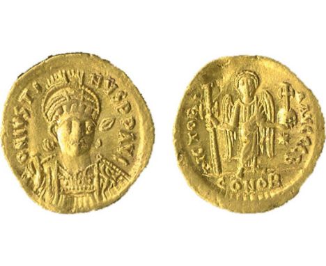 Byzantine Empire. Justin I (518-527 AD). AV Solidus, struck 519-527 AD. Constantinople, second officina. 4.45 gms. DN IVSTI-N
