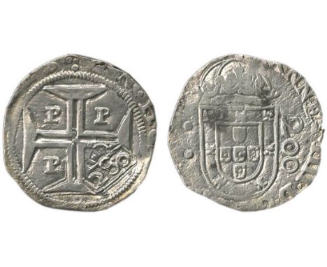 Portugal. Afonso VI (1656-1683). Countermarked Coinage. 250 Reis (1663). 11.36 gms. "250" in crowned rectangular punch counte