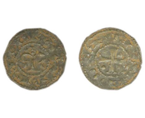 Portugal. Dom Afonso Henriques - Afonso I, "the Conqueror" (1139-1185). Billon Dinheiro. 0.46 gms. Tree of Life beneath cross