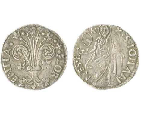 Italian States. Firenze. Repubblica (1189-1533). Grosso guelfo da 8 denari (1483 - 1st semester). 2.17 gms. Florentine fleur-