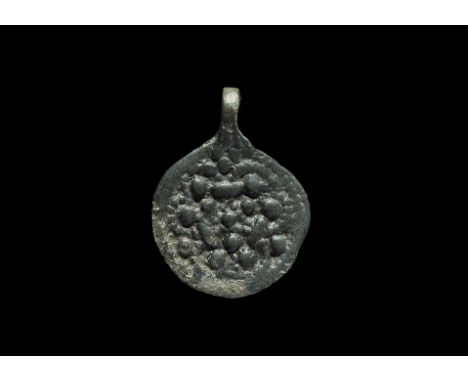 10th century AD. A bronze Scandinavian type pendant (also widespread in the historical Rus region), with integral loop, high-