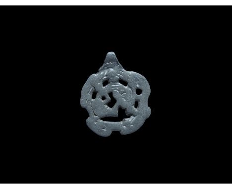 10th-11th century AD. A flat-section discoid Scandinavian pendant of Smolensk type (also widespread in the historical Rus reg