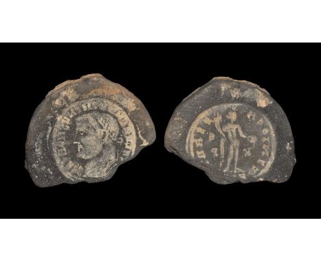 310-313 AD or later. Alexandria mint (?). Obv: GAL VAL MAXIMINVS NOB CAES legend with laureate head right. Rev: GENIO CAESARI