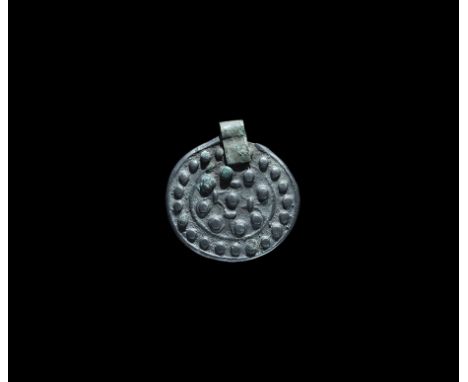 10th century AD. A flat-section silver Scandinavian type pendant (also widespread in the historical Rus region), with outer r