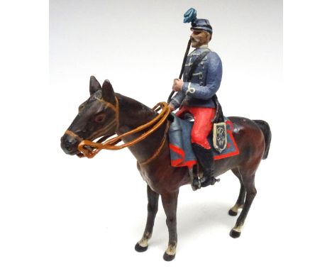 Heyde French Chasseur a Cheval, mounted 70mm scale (Condition Very Good, scabbard missing) 1905 (1)