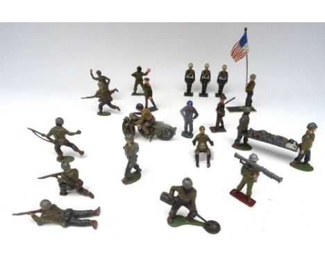 Charbens and other US Infantry Charbens Stretcher Party, Crescent Man with bazooka, Cherilea Man with grenade, other figures 