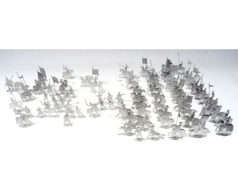 30mm scale Flat figures: Medieval and Ancient, the Battle of Crecy (eighty-eight pieces) seven chariots, twenty-three Medieva