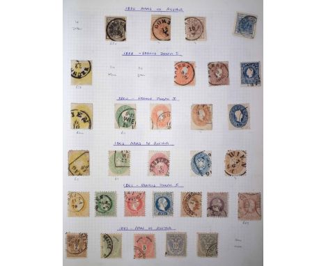 Mainly European stamp collection in album and on leaves, including early issues from Austria, Baden, Bavaria, Bosnia and Serb