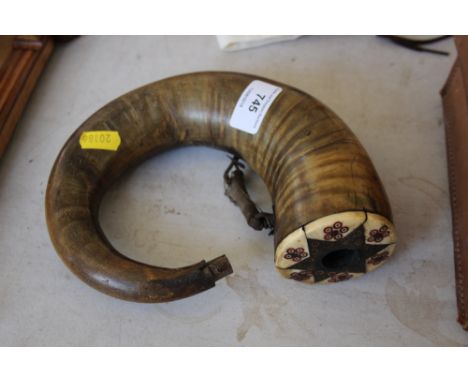 A vintage powder horn