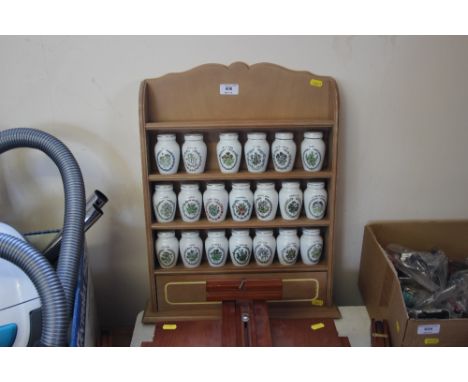 A Franklin Mint spice jars and rack