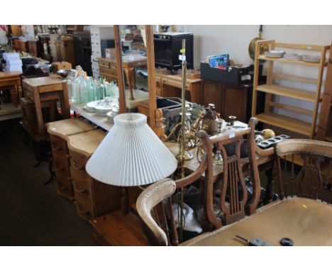 A brass standard lamp