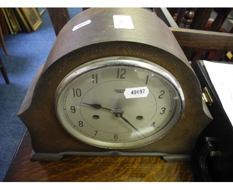 Smiths Oak mantel clock.