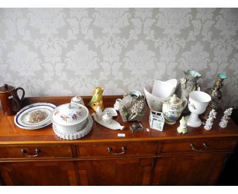A quantity of porcelain, to include Poole, Burleigh ware, Royal Harvey, Denby etc.