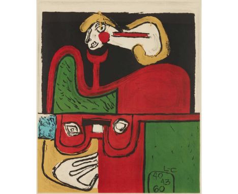 § Le Corbusier (Swiss/French 1887-1965) Portrait, 1960  signed and inscribed 40 43 60 in the platelithograph, from the limite