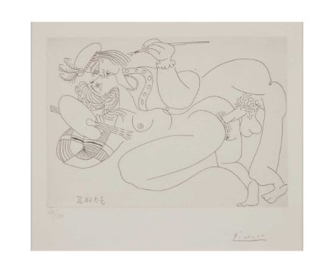 § Pablo Picasso (Spanish 1881-1973)  Raphael et la Fornarina - Plate 309 from series 347, 1968 signed (lower right) and numbe