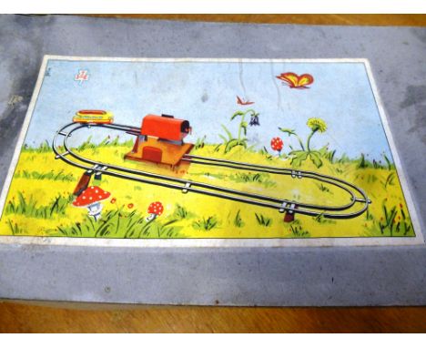 BOXED CLAP-RAILWAY NR. 400/K CLOCKWORK TRAIN SET