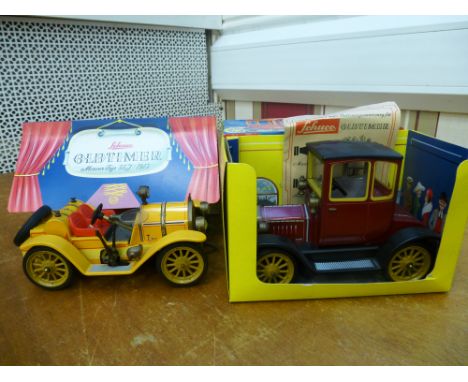 2 BOXED SCHUCO OLD TIMER CARS - MERCER TYP 35J AND FORD COUPE T