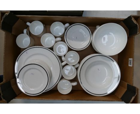 A collection of Wedgewood British Airways patterned dinner ware to include: dinner plates, pasta bowls, bowls, cup saucers, e