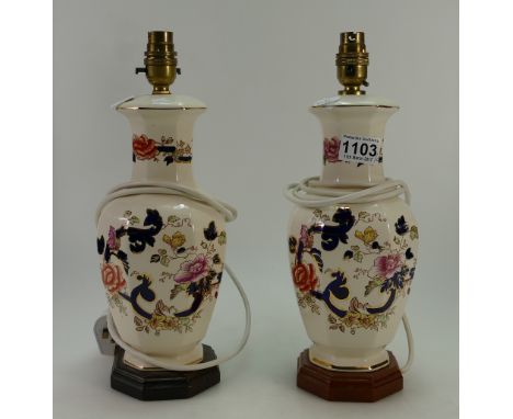 Pair of Masons Mandalay lamp bases height 30cm (2)